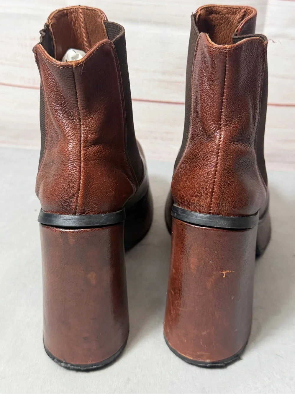 Shock Vintage 70's Inspired Platform Shoes Brown Women's Size EU 37 US 6.5-7